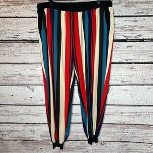 Cool Melon PLUS SIZE 3X Striped Jogger Pants SUPER SOFT Pockets Pull On Style